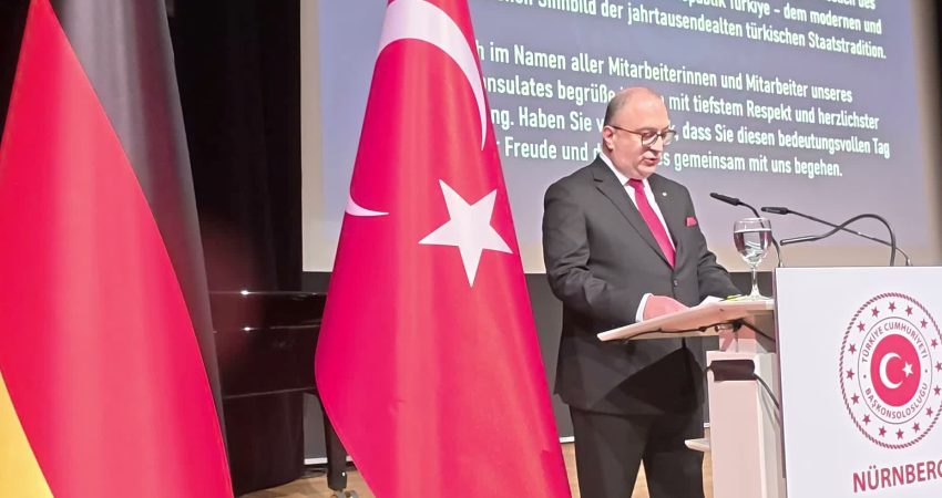 Nürnberg’de Cumhuriyet’in 103. kuruluş yıl dönümü, yoğun katılımla düzenlenen resepsiyonda