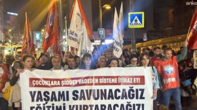 Okullarda yaşanan saldırılar ve iktidarın tutumu akşam saatlerinde Kadıköy'de protesto