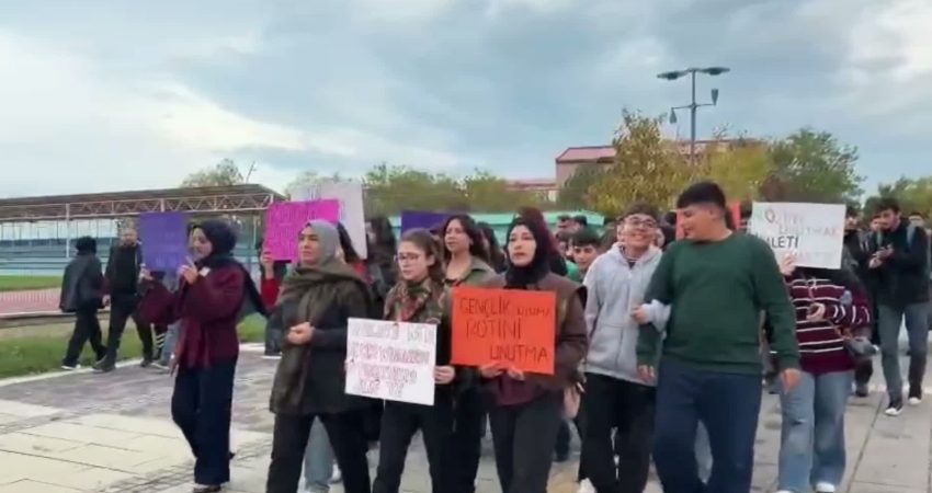 Van Yüzüncü Yıl Üniversitesi öğrencileri, Rojin Kabaiş’in ölümünün ikinci yılı