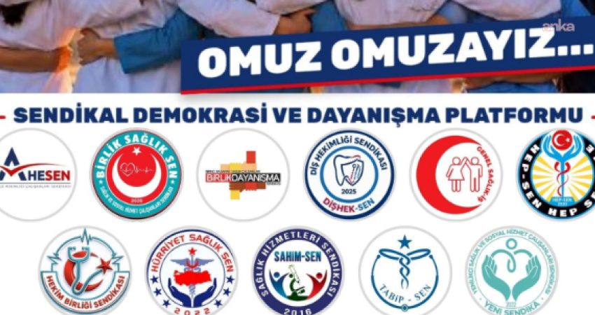 Sağlık ve sosyal hizmetler alanındaki 11 sendika “Sendikal Demokrasi ve Dayanışma Platformu”nu kurdu Sağlık ve sosyal hizmetler alanında faaliyet gösteren 11 sendika, ortak