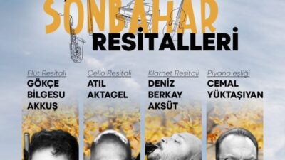 İzmir Büyükşehir Belediyesi tarafından düzenlenen “Şato’da Sonbahar Resitalleri”, 16 Ekim’de