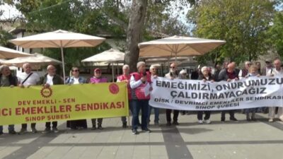 DİSK/Devrimci Emekliler Sendikası Sinop Şubesi, emeklilerin yaşadığı ekonomik sorunlara dikkati
