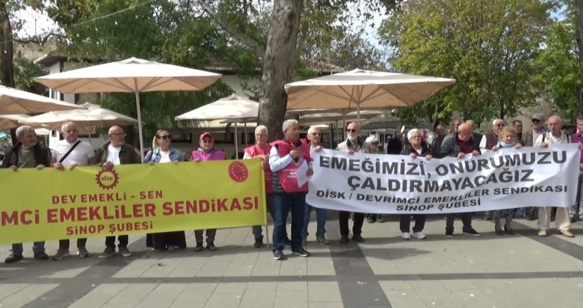 DİSK/Devrimci Emekliler Sendikası Sinop Şubesi, emeklilerin yaşadığı ekonomik sorunlara dikkati