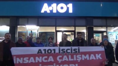 DİSK’e bağlı Sosyal İş Sendikası üyeleri, Bilecik’te A101 çalışanlarının su