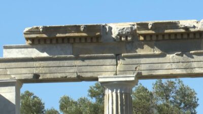 İzmir Büyükşehir Belediyesi'nin Seferihisar ilçesindeki Teos Antik Kenti’nde destek verdiği