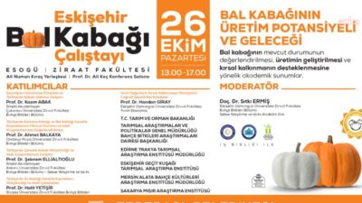 Tepebaşı Belediyesi tarafından düzenlenen “Eskişehir Bal Kabağı Çalıştayı”, 26 Ekim’de