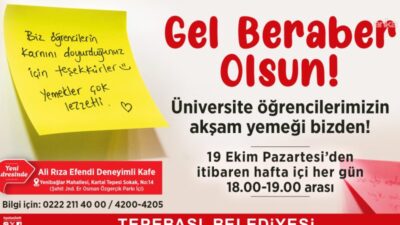 Tepebaşı Belediyesi’nin üniversite öğrencilerine yönelik akşam yemeği desteği "Gel Beraber
