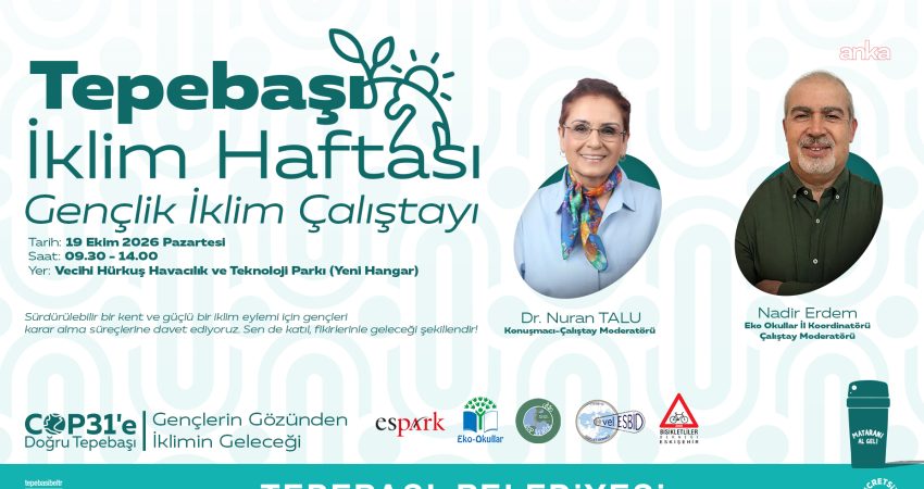 Tepebaşı’nda gençler iklim politikaları için fikirlerini paylaşacak Tepebaşı Belediyesi’nin düzenleyeceği Gençlik İklim Çalıştayı’nda gençler, iklim uzmanları ve