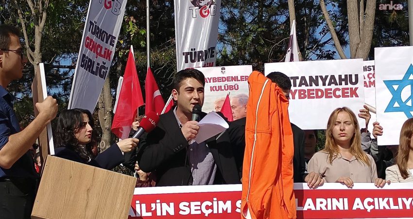 TGB’den Ankara’da İsrail protestosu: “Netanyahu kaybedecek ve yargılanacak” Türkiye Gençlik Birliği (TGB) Genel Başkanı Mirza Çelik, İsrail’de 27
