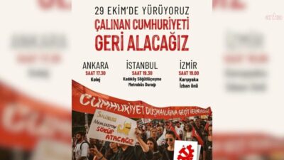 TKP, 29 Ekim'de Ankara, İstanbul ve İzmir'de "Çalınan Cumhuriyeti Geri