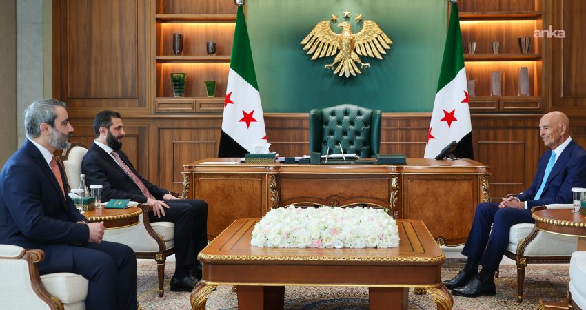 Tom Barrack, Ahmed el-Şara ve Esad eş-Şeybani ile görüştü ABD’nin Ankara Büyükelçisi ve Suriye ve Irak Özel Temsilcisi Tom