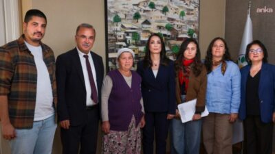 DEM Parti Eş Genel Başkanı Tülay Hatimoğulları, Akbelen'de zeytini ve