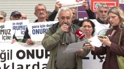 Tüm Emeklilerin Sendikası Ankara Şubeleri tarafından Sakarya Caddesi'nde yapılan açıklamada,