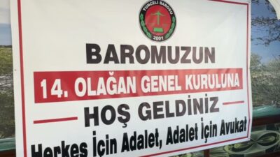 Tunceli Barosu’nun 14’üncü Olağan Genel Kurulu’nda yapılan seçimde 31 oy