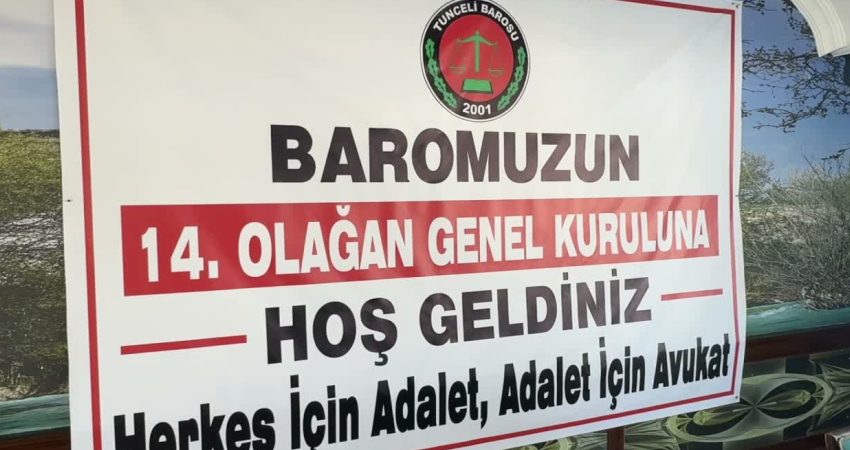 Tunceli Barosu’nun 14’üncü Olağan Genel Kurulu’nda yapılan seçimde 31 oy