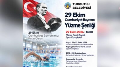 Turgutlu Belediyesi, 29 Ekim Cumhuriyet Bayramı dolayısıyla yüzme şenliği düzenleyecek.