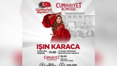 Turgutlu Belediyesi, 29 Ekim Cumhuriyet Bayramı'nı kortej yürüyüşü ve Işın