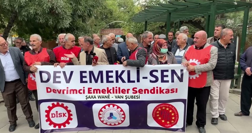 DİSK Devrimci Emekliler Sendikası Van Şube Başkanı Timur Sayyiğit, emeklilerin