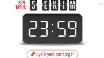 YENİ Parti, il başkanlığı seçimlerinde oy kullanmak isteyenler için üyelik