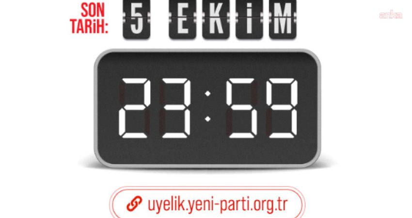 YENİ Parti, il başkanlığı seçimlerinde oy kullanmak isteyenler için üyelik