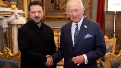 Ukrayna Devlet Başkanı Volodimir Zelenskiy, Londra’daki temasları kapsamında Kral III.