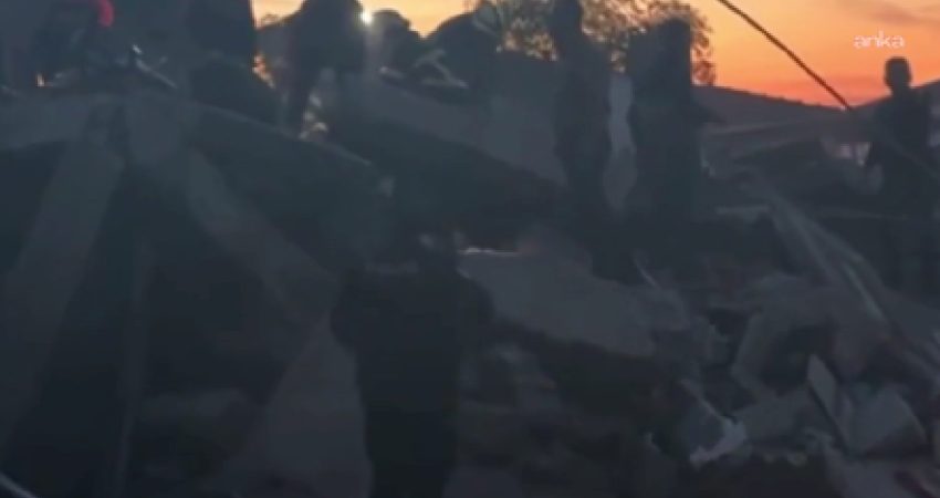 Zonguldak'ın Meşrutiyet Mahallesi'nde 2 katlı binanın çökmesi sonucu enkaz altında